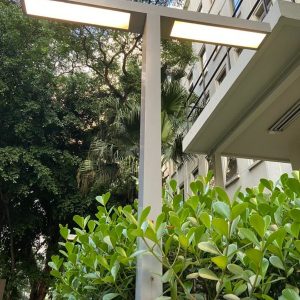 Poste Girafa Duplo Led em Alumínio